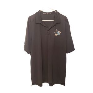 San Jose Sharks adidas Game Day climalite Polo - Gray SIze XL MT011